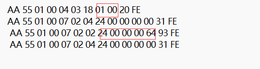 十六进制数据示例