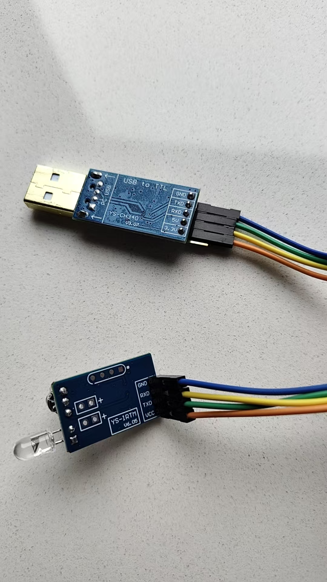 USB转TTL硬件连接