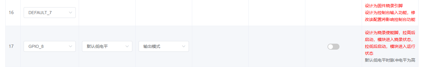 IO8烧录使能脚配置