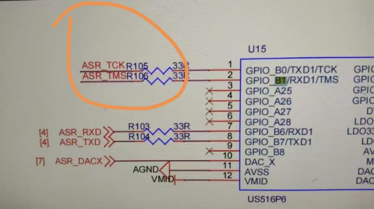 SU-03T1模块JTAG接口示意图