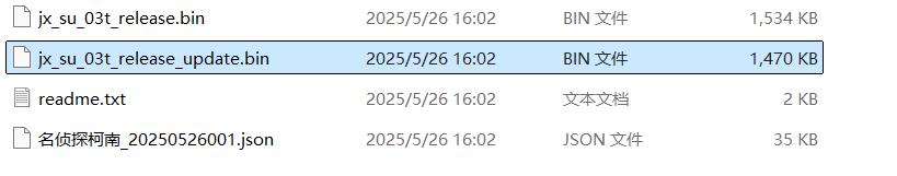 固件文件大小示例