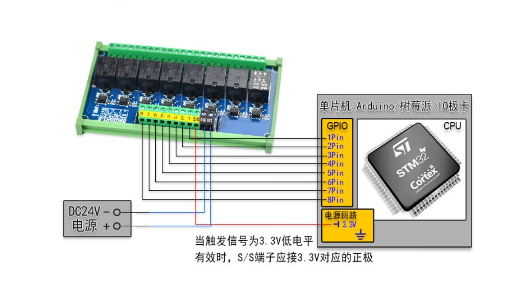 继电器模块连接方案