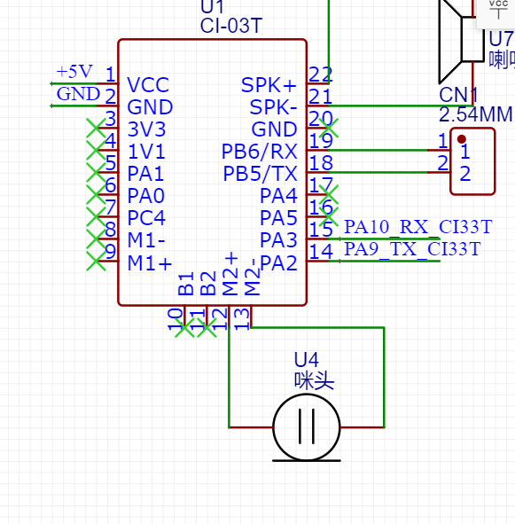 CI-03T与CI-33T连接原理图