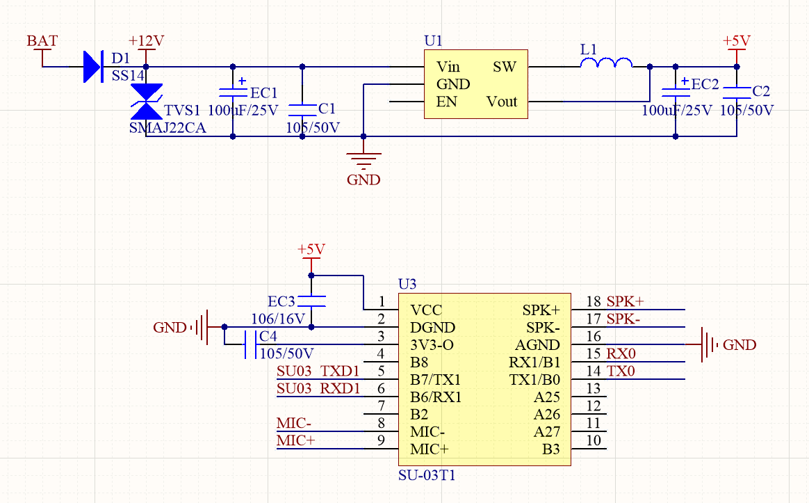 车载12V转5V电源设计电路
