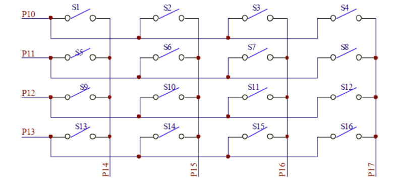 矩阵键盘电路图
