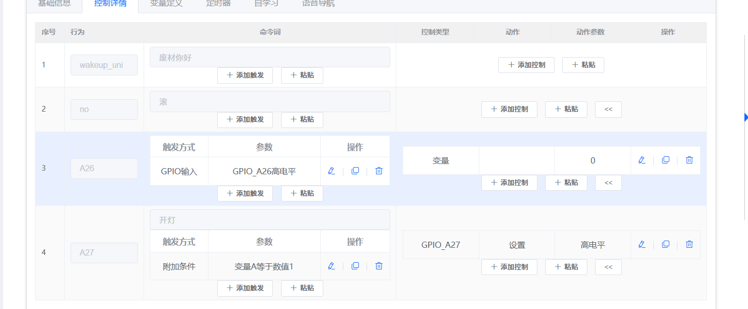 A27控制详情配置