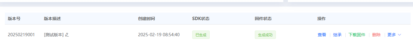 固件生成成功状态