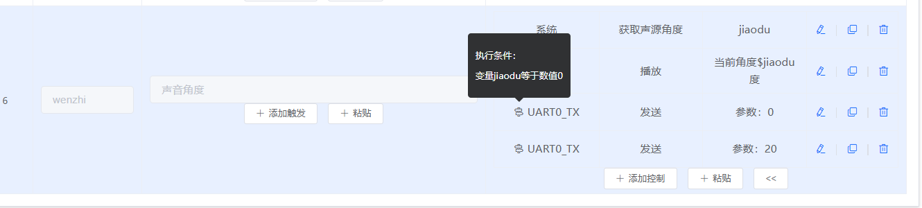 完整控制配置列表