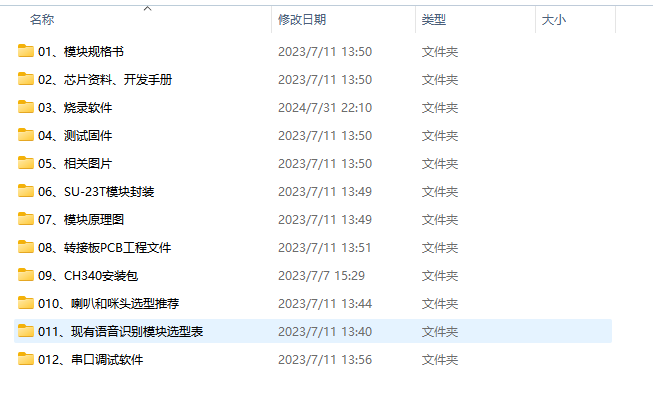 SU-23T开发包文件结构